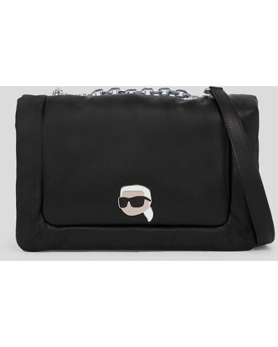 Karl Lagerfeld K/ikonik Puffy Shoulder Bag - Black
