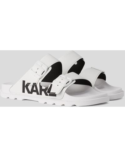 Karl Lagerfeld Kondo Tred 2-strap Sandals - White