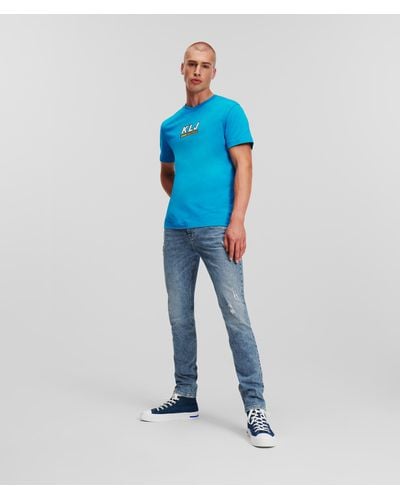 Karl Lagerfeld Klj Distressed Skinny Jeans - Blue