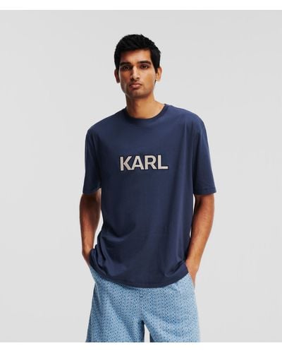 Karl Lagerfeld T-shirt À Logo Karl - Bleu