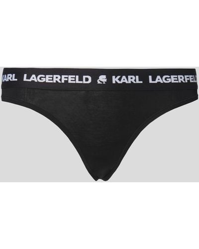 Karl Lagerfeld Karl Logo Thong - Black