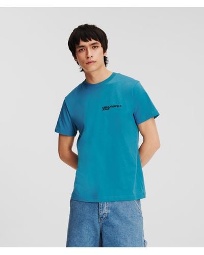 Karl Lagerfeld Klj Logo Slim-fit T-shirt - Blue