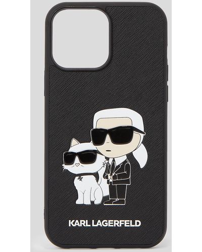 Karl Lagerfeld Coque K/ikonik Karl & Choupette Pour Iphone 13 Pro Max - Noir