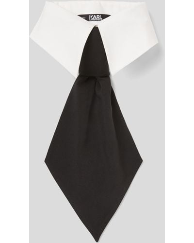 Karl Lagerfeld Collar And Tie - White