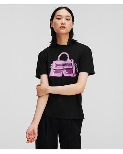 Karl Lagerfeld Ikon K Graphic T-shirt - Black
