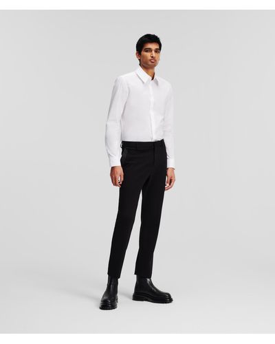 Karl Lagerfeld Classic-fit Punto Trousers - White