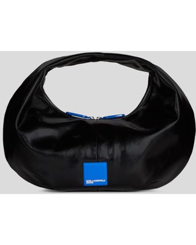 Karl Lagerfeld Klj Box Logo Hobo Bag - Black