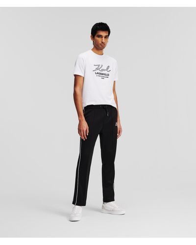 Karl Lagerfeld Pleated Joggers - White