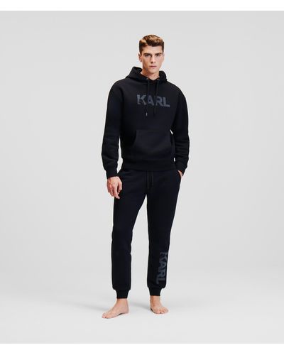 Karl Lagerfeld Pantalon De Jogging Avec Logo Karl Floqué - Noir