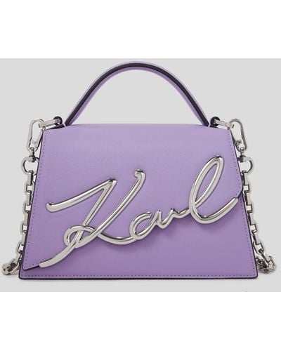 Karl Lagerfeld K/signature Small Crossbody Bag - Purple