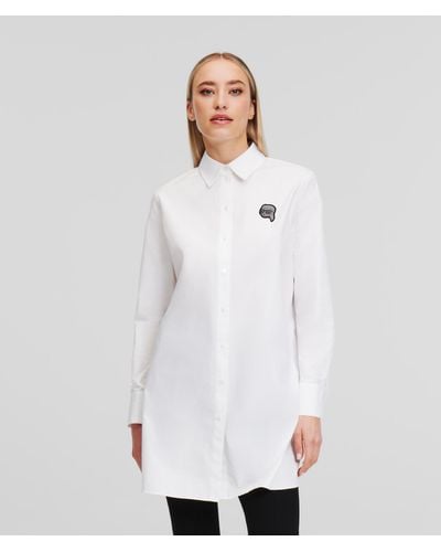 Karl Lagerfeld K/ikonik Tunic Shirt - White