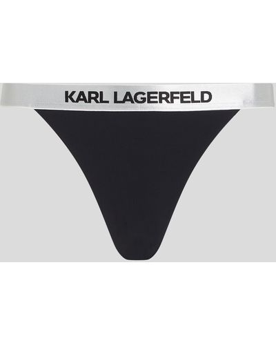 Karl Lagerfeld Karl Logo Bikini Bottoms - Black