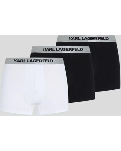 Karl Lagerfeld Caleçons Avec Logo Karl - Lot De 3 - Noir