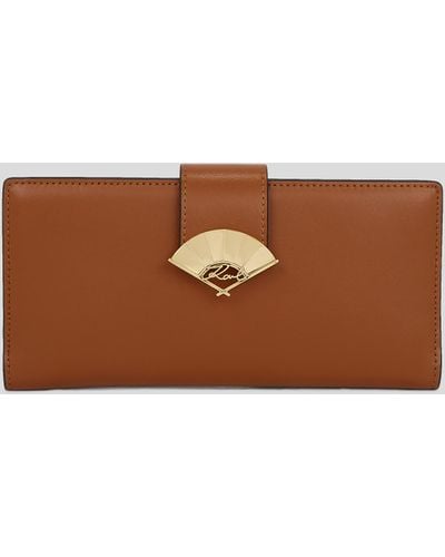 Karl Lagerfeld K/signature Fan Continental Wallet - Brown