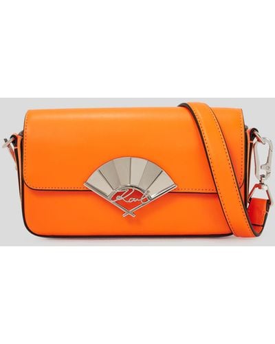 Karl Lagerfeld K/signature Fan Small Crossbody Bag - Orange