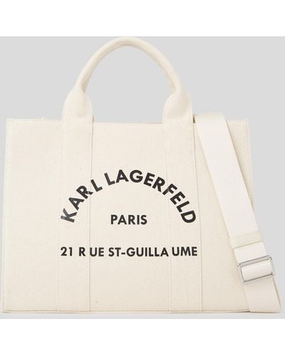Karl Lagerfeld Cabas Carré De Taille Moyenne Rue St-guillaume - Neutre