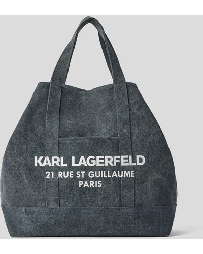 Karl Lagerfeld Rue St-guillaume Extra-large Canvas Shopper - Black