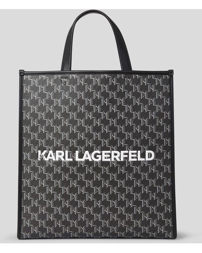 Karl Lagerfeld K/monogram Klassik Large Tote Bag - Black