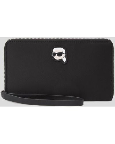 Karl Lagerfeld K/ikonik Nylon Travel Wallet - Black