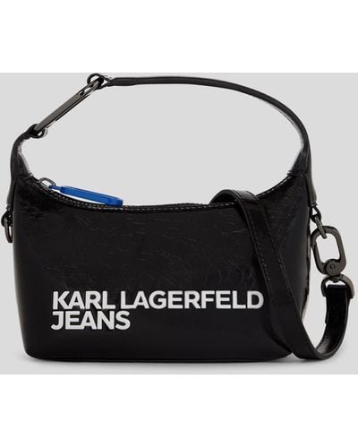 Karl Lagerfeld Klj Essential Logo Hobo Bag - Black