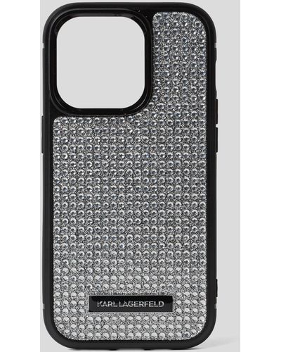 Karl Lagerfeld Coque Avec Strass Pour Iphone 14 Pro - Noir