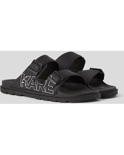 Karl Lagerfeld Kondo Tred 2-strap Sandals - Black