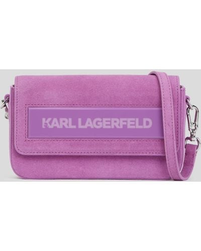 Karl Lagerfeld Petit Sac Porté Épaule À Rabat Ikon K - Violet