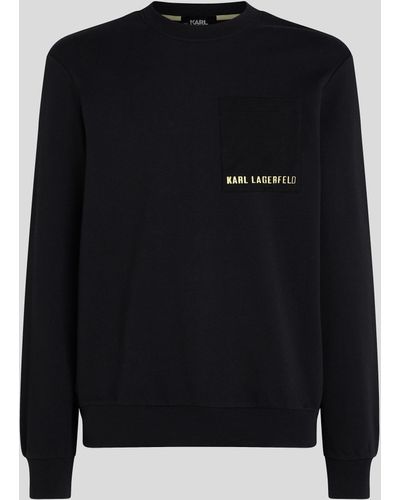 Karl Lagerfeld Sweat À Poche Avec Logo Karl - Noir