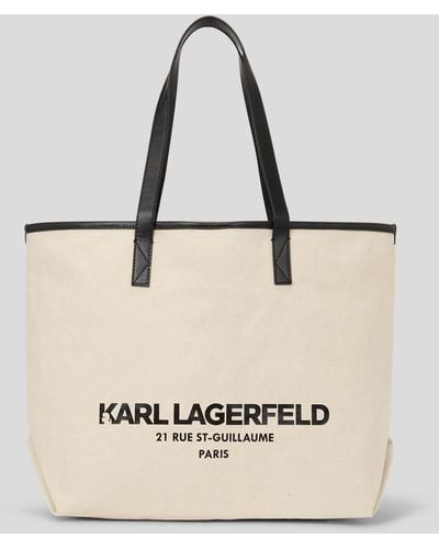 Karl Lagerfeld Rue St-guillaume Canvas Shopper - Natural