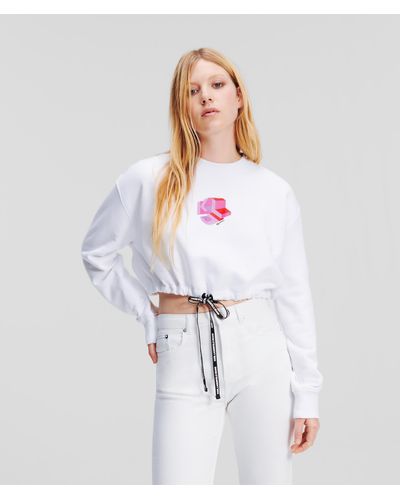 Karl Lagerfeld Klj Monogram Sweatshirt - White