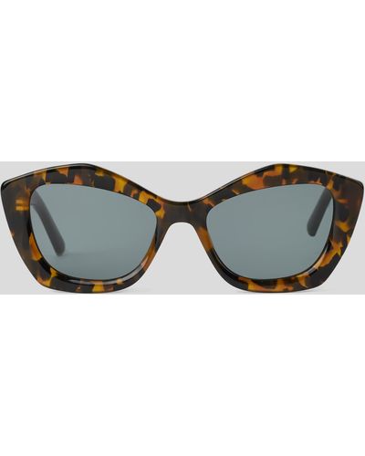 Karl Lagerfeld Heritage Tortoiseshell Geometric-frame Sunglasses - Brown