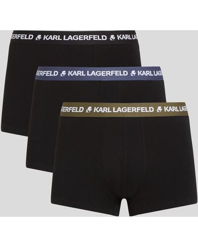 Karl Lagerfeld Karl Logo Trunks - 3 Pack - Black
