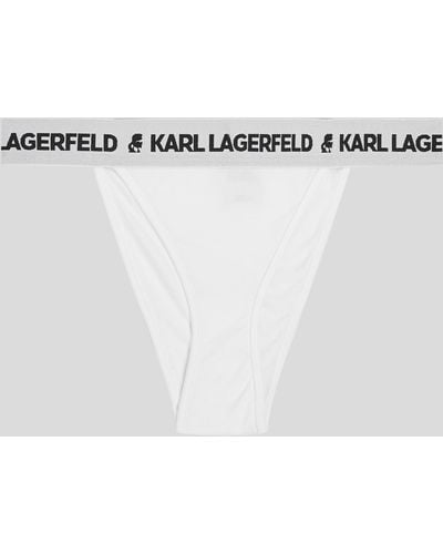 Karl Lagerfeld Logo Brazilian Briefs - Metallic