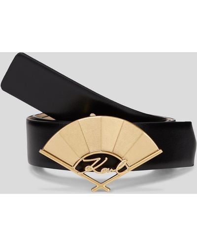 Karl Lagerfeld K/signature Fan Medium Belt - Black