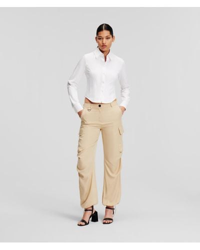 Karl Lagerfeld Ultra-soft Cargo Trousers - White