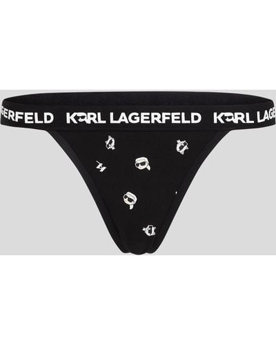 Karl Lagerfeld Karl Ikonik Thong - Black