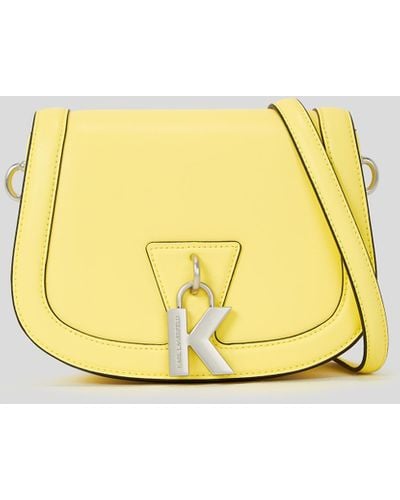 Karl Lagerfeld K/lock Medium Crossbody Bag - Yellow