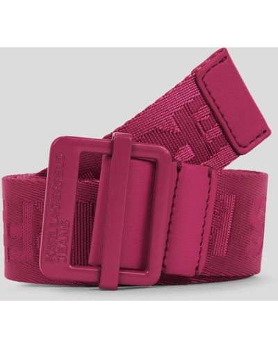 Karl Lagerfeld Klj Webbing Belt - Pink