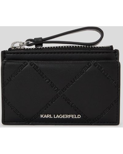Karl Lagerfeld Porte-cartes Zippé K/skuare - Noir