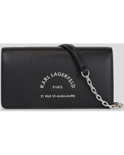 Karl Lagerfeld Rue St-guillaume Metal Pochette - Black