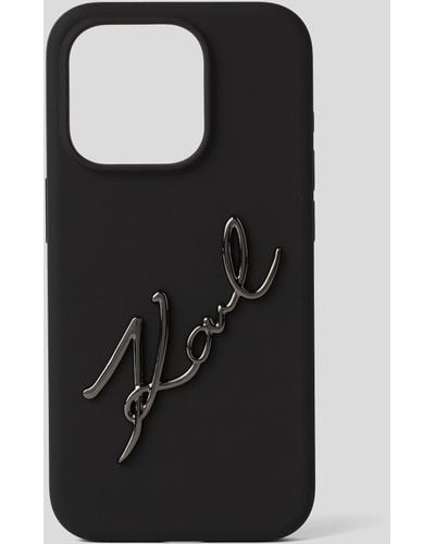 Karl Lagerfeld Coque De Protection K/signature Pour Iphone 15 Pro - Noir