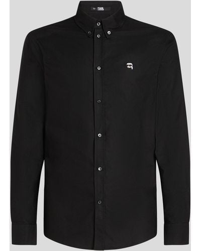 Karl Lagerfeld Karl Ikonik Poplin Shirt - Black