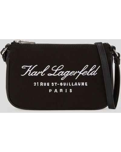 Karl Lagerfeld Hotel Karl Canvas Pouch - Black