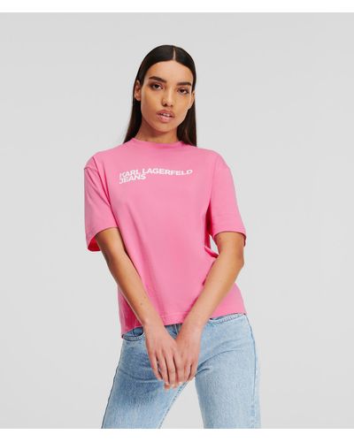Karl Lagerfeld Klj Logo T-shirt - Pink