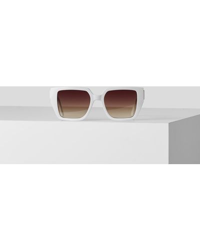 Karl Lagerfeld Karl X Amber Valletta Blok Sunglasses - White