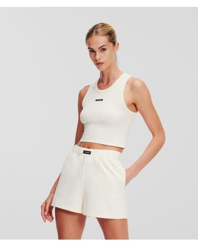 Karl Lagerfeld Essential Logo Loungewear Shorts - White