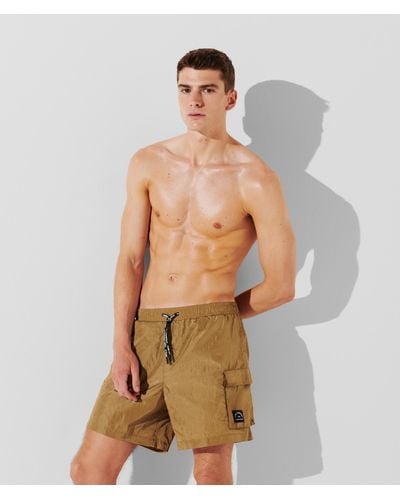 Karl Lagerfeld Rue St-guillaume Cargo Board Shorts - Natural