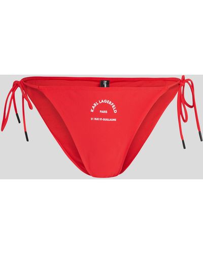 Karl Lagerfeld Rue St-guillaume String Bikini Bottoms - Red