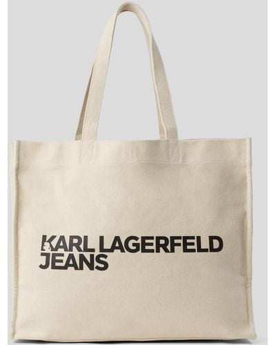 Karl Lagerfeld Klj Canvas Shopper - Natural