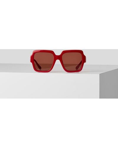 Karl Lagerfeld Karl Metal Circle Logo Sunglasses - Red